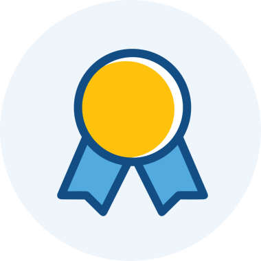 Kazanan ikon sembolü, ödül ödülünün renk tasarımı ile tasarımı ile tasvir edilmesi, modern grafik sanatları dijital tasarımı için mükemmel bir başarı ve zafer sembolü.