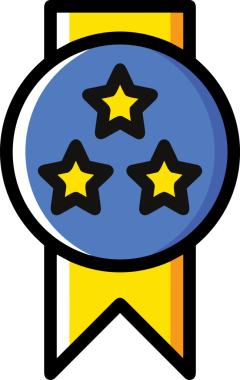 Kazanan ikon sembolü, ödül ödülünün renk tasarımı ile tasarımı ile tasvir edilmesi, modern grafik sanatları dijital tasarımı için mükemmel bir başarı ve zafer sembolü.