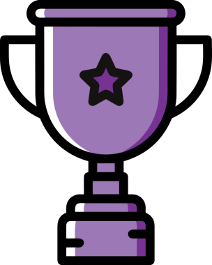 Kazanan ikon sembolü, ödül ödülünün renk tasarımı ile tasarımı ile tasvir edilmesi, modern grafik sanatları dijital tasarımı için mükemmel bir başarı ve zafer sembolü.