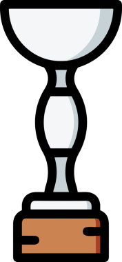 Kazanan ikon sembolü, ödül ödülünün renk tasarımı ile tasarımı ile tasvir edilmesi, modern grafik sanatları dijital tasarımı için mükemmel bir başarı ve zafer sembolü.