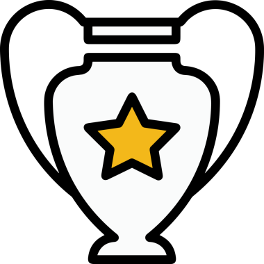 Kazanan ikon sembolü, ödül ödülünün renk tasarımı ile tasarımı ile tasvir edilmesi, modern grafik sanatları dijital tasarımı için mükemmel bir başarı ve zafer sembolü.