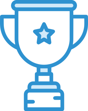 Kazanan ikon sembolü, ödül ödülünün renk tasarımı ile tasarımı ile tasvir edilmesi, modern grafik sanatları dijital tasarımı için mükemmel bir başarı ve zafer sembolü.