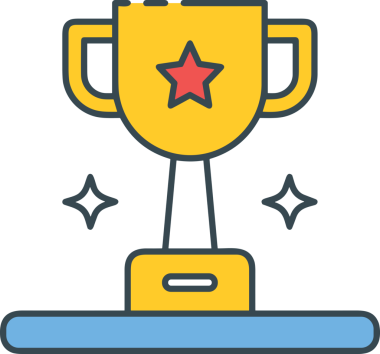 Kazanan ikon sembolü, ödül ödülünün renk tasarımı ile tasarımı ile tasvir edilmesi, modern grafik sanatları dijital tasarımı için mükemmel bir başarı ve zafer sembolü.