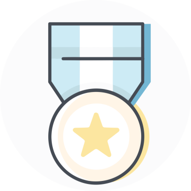 Kazanan ikon sembolü, ödül ödülünün renk tasarımı ile tasarımı ile tasvir edilmesi, modern grafik sanatları dijital tasarımı için mükemmel bir başarı ve zafer sembolü.