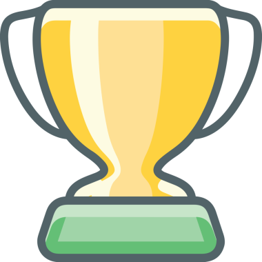 Kazanan ikon sembolü, ödül ödülünün renk tasarımı ile tasarımı ile tasvir edilmesi, modern grafik sanatları dijital tasarımı için mükemmel bir başarı ve zafer sembolü.