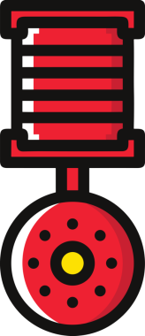 Kazanan ikon sembolü, ödül ödülünün renk tasarımı ile tasarımı ile tasvir edilmesi, modern grafik sanatları dijital tasarımı için mükemmel bir başarı ve zafer sembolü.