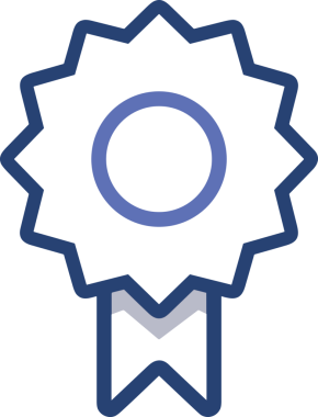 Kazanan ikon sembolü, ödül ödülünün renk tasarımı ile tasarımı ile tasvir edilmesi, modern grafik sanatları dijital tasarımı için mükemmel bir başarı ve zafer sembolü.