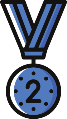 Kazanan ikon sembolü, ödül ödülünün renk tasarımı ile tasarımı ile tasvir edilmesi, modern grafik sanatları dijital tasarımı için mükemmel bir başarı ve zafer sembolü.