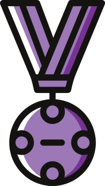 Kazanan ikon sembolü, ödül ödülünün renk tasarımı ile tasarımı ile tasvir edilmesi, modern grafik sanatları dijital tasarımı için mükemmel bir başarı ve zafer sembolü.