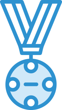 Kazanan ikon sembolü, ödül ödülünün renk tasarımı ile tasarımı ile tasvir edilmesi, modern grafik sanatları dijital tasarımı için mükemmel bir başarı ve zafer sembolü.
