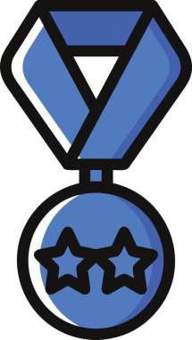 Kazanan ikon sembolü, ödül ödülünün renk tasarımı ile tasarımı ile tasvir edilmesi, modern grafik sanatları dijital tasarımı için mükemmel bir başarı ve zafer sembolü.