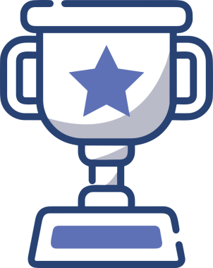 Kazanan ikon sembolü, ödül ödülünün renk tasarımı ile tasarımı ile tasvir edilmesi, modern grafik sanatları dijital tasarımı için mükemmel bir başarı ve zafer sembolü.