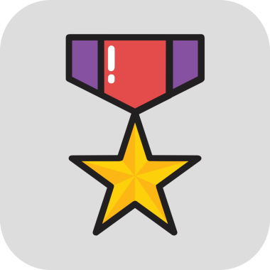 Kazanan ikon sembolü, ödül ödülünün renk tasarımı ile tasarımı ile tasvir edilmesi, modern grafik sanatları dijital tasarımı için mükemmel bir başarı ve zafer sembolü.