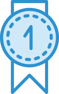 Kazanan ikon sembolü, ödül ödülünün renk tasarımı ile tasarımı ile tasvir edilmesi, modern grafik sanatları dijital tasarımı için mükemmel bir başarı ve zafer sembolü.