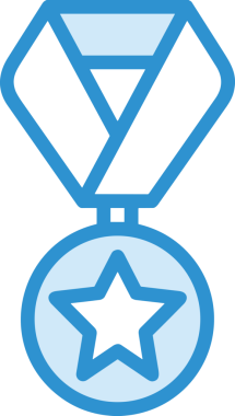 Kazanan ikon sembolü, ödül ödülünün renk tasarımı ile tasarımı ile tasvir edilmesi, modern grafik sanatları dijital tasarımı için mükemmel bir başarı ve zafer sembolü.