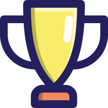 Kazanan ikon sembolü, ödül ödülünün renk tasarımı ile tasarımı ile tasvir edilmesi, modern grafik sanatları dijital tasarımı için mükemmel bir başarı ve zafer sembolü.