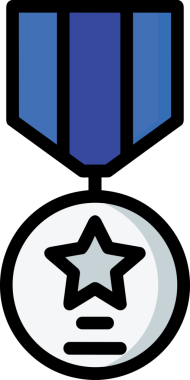 Kazanan ikon sembolü, ödül ödülünün renk tasarımı ile tasarımı ile tasvir edilmesi, modern grafik sanatları dijital tasarımı için mükemmel bir başarı ve zafer sembolü.