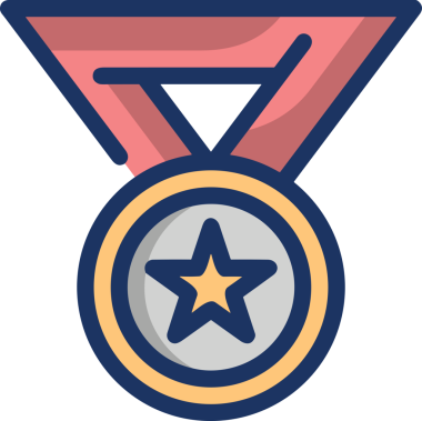 Kazanan ikon sembolü, ödül ödülünün renk tasarımı ile tasarımı ile tasvir edilmesi, modern grafik sanatları dijital tasarımı için mükemmel bir başarı ve zafer sembolü.