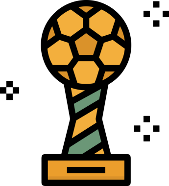 Kazanan ikon sembolü, ödül ödülünün renk tasarımı ile tasarımı ile tasvir edilmesi, modern grafik sanatları dijital tasarımı için mükemmel bir başarı ve zafer sembolü.