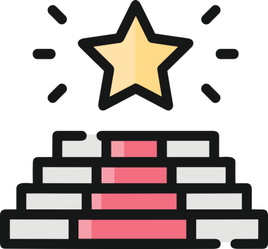 Kazanan ikon sembolü, ödül ödülünün renk tasarımı ile tasarımı ile tasvir edilmesi, modern grafik sanatları dijital tasarımı için mükemmel bir başarı ve zafer sembolü.