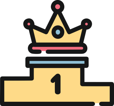 Kazanan ikon sembolü, ödül ödülünün renk tasarımı ile tasarımı ile tasvir edilmesi, modern grafik sanatları dijital tasarımı için mükemmel bir başarı ve zafer sembolü.