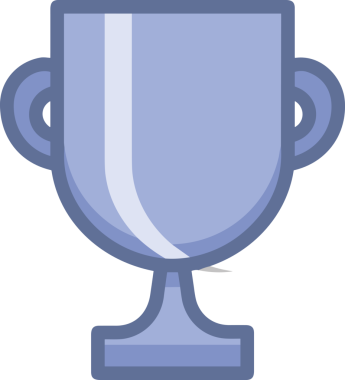 Kazanan ikon sembolü, ödül ödülünün renk tasarımı ile tasarımı ile tasvir edilmesi, modern grafik sanatları dijital tasarımı için mükemmel bir başarı ve zafer sembolü.