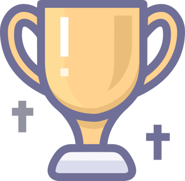 Kazanan ikon sembolü, ödül ödülünün renk tasarımı ile tasarımı ile tasvir edilmesi, modern grafik sanatları dijital tasarımı için mükemmel bir başarı ve zafer sembolü.