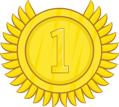 Kazanan ikon sembolü, ödül ödülünün renk tasarımı ile tasarımı ile tasvir edilmesi, modern grafik sanatları dijital tasarımı için mükemmel bir başarı ve zafer sembolü.