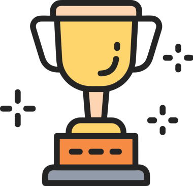 Kazanan ikon sembolü, ödül ödülünün renk tasarımı ile tasarımı ile tasvir edilmesi, modern grafik sanatları dijital tasarımı için mükemmel bir başarı ve zafer sembolü.