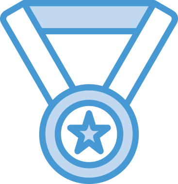 Kazanan ikon sembolü, ödül ödülünün renk tasarımı ile tasarımı ile tasvir edilmesi, modern grafik sanatları dijital tasarımı için mükemmel bir başarı ve zafer sembolü.