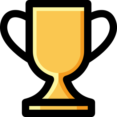 Kazanan ikon sembolü, ödül ödülünün renk tasarımı ile tasarımı ile tasvir edilmesi, modern grafik sanatları dijital tasarımı için mükemmel bir başarı ve zafer sembolü.