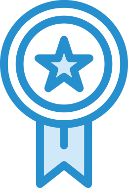 Kazanan ikon sembolü, ödül ödülünün renk tasarımı ile tasarımı ile tasvir edilmesi, modern grafik sanatları dijital tasarımı için mükemmel bir başarı ve zafer sembolü.