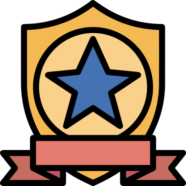 Kazanan ikon sembolü, ödül ödülünün renk tasarımı ile tasarımı ile tasvir edilmesi, modern grafik sanatları dijital tasarımı için mükemmel bir başarı ve zafer sembolü.