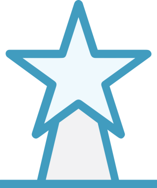 Kazanan ikon sembolü, ödül ödülünün renk tasarımı ile tasarımı ile tasvir edilmesi, modern grafik sanatları dijital tasarımı için mükemmel bir başarı ve zafer sembolü.