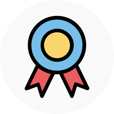 Kazanan ikon sembolü, ödül ödülünün renk tasarımı ile tasarımı ile tasvir edilmesi, modern grafik sanatları dijital tasarımı için mükemmel bir başarı ve zafer sembolü.