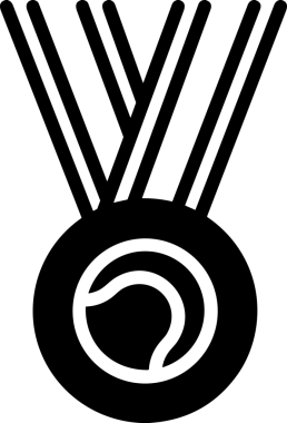 Kazanan ikon sembolü, ödül ödülünün renk tasarımı ile tasarımı ile tasvir edilmesi, modern grafik sanatları dijital tasarımı için mükemmel bir başarı ve zafer sembolü.