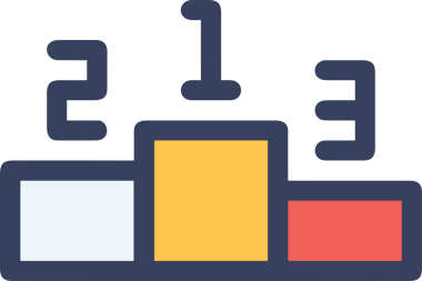 Kazanan ikon sembolü, ödül ödülünün renk tasarımı ile tasarımı ile tasvir edilmesi, modern grafik sanatları dijital tasarımı için mükemmel bir başarı ve zafer sembolü.
