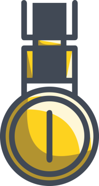 Kazanan ikon sembolü, ödül ödülünün renk tasarımı ile tasarımı ile tasvir edilmesi, modern grafik sanatları dijital tasarımı için mükemmel bir başarı ve zafer sembolü.