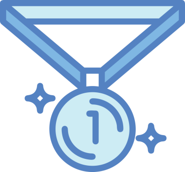 Kazanan ikon sembolü, ödül ödülünün renk tasarımı ile tasarımı ile tasvir edilmesi, modern grafik sanatları dijital tasarımı için mükemmel bir başarı ve zafer sembolü.