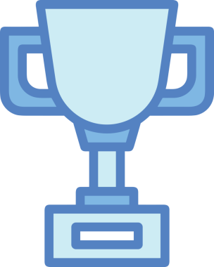 Kazanan ikon sembolü, ödül ödülünün renk tasarımı ile tasarımı ile tasvir edilmesi, modern grafik sanatları dijital tasarımı için mükemmel bir başarı ve zafer sembolü.