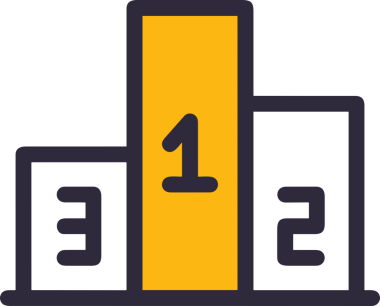 Kazanan ikon sembolü, ödül ödülünün renk tasarımı ile tasarımı ile tasvir edilmesi, modern grafik sanatları dijital tasarımı için mükemmel bir başarı ve zafer sembolü.