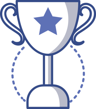 Kazanan ikon sembolü, ödül ödülünün renk tasarımı ile tasarımı ile tasvir edilmesi, modern grafik sanatları dijital tasarımı için mükemmel bir başarı ve zafer sembolü.