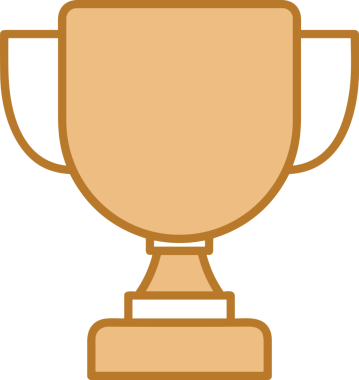 Kazanan ikon sembolü, ödül ödülünün renk tasarımı ile tasarımı ile tasvir edilmesi, modern grafik sanatları dijital tasarımı için mükemmel bir başarı ve zafer sembolü.