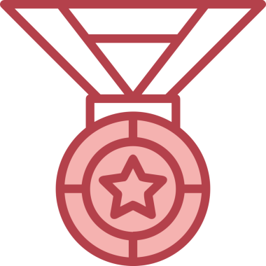 Kazanan ikon sembolü, ödül ödülünün renk tasarımı ile tasarımı ile tasvir edilmesi, modern grafik sanatları dijital tasarımı için mükemmel bir başarı ve zafer sembolü.