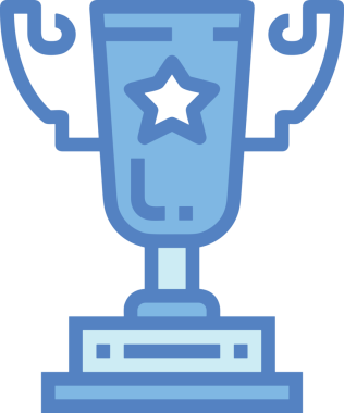 Kazanan ikon sembolü, ödül ödülünün renk tasarımı ile tasarımı ile tasvir edilmesi, modern grafik sanatları dijital tasarımı için mükemmel bir başarı ve zafer sembolü.