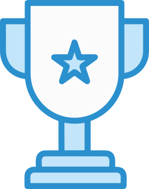 Kazanan ikon sembolü, ödül ödülünün renk tasarımı ile tasarımı ile tasvir edilmesi, modern grafik sanatları dijital tasarımı için mükemmel bir başarı ve zafer sembolü.