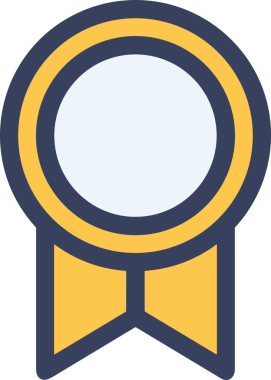 Kazanan ikon sembolü, ödül ödülünün renk tasarımı ile tasarımı ile tasvir edilmesi, modern grafik sanatları dijital tasarımı için mükemmel bir başarı ve zafer sembolü.