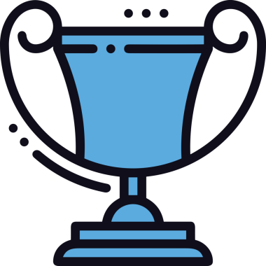 Kazanan ikon sembolü, ödül ödülünün renk tasarımı ile tasarımı ile tasvir edilmesi, modern grafik sanatları dijital tasarımı için mükemmel bir başarı ve zafer sembolü.