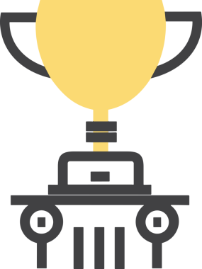 Kazanan ikon sembolü, ödül ödülünün renk tasarımı ile tasarımı ile tasvir edilmesi, modern grafik sanatları dijital tasarımı için mükemmel bir başarı ve zafer sembolü.