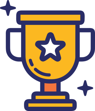 Kazanan ikon sembolü, ödül ödülünün renk tasarımı ile tasarımı ile tasvir edilmesi, modern grafik sanatları dijital tasarımı için mükemmel bir başarı ve zafer sembolü.